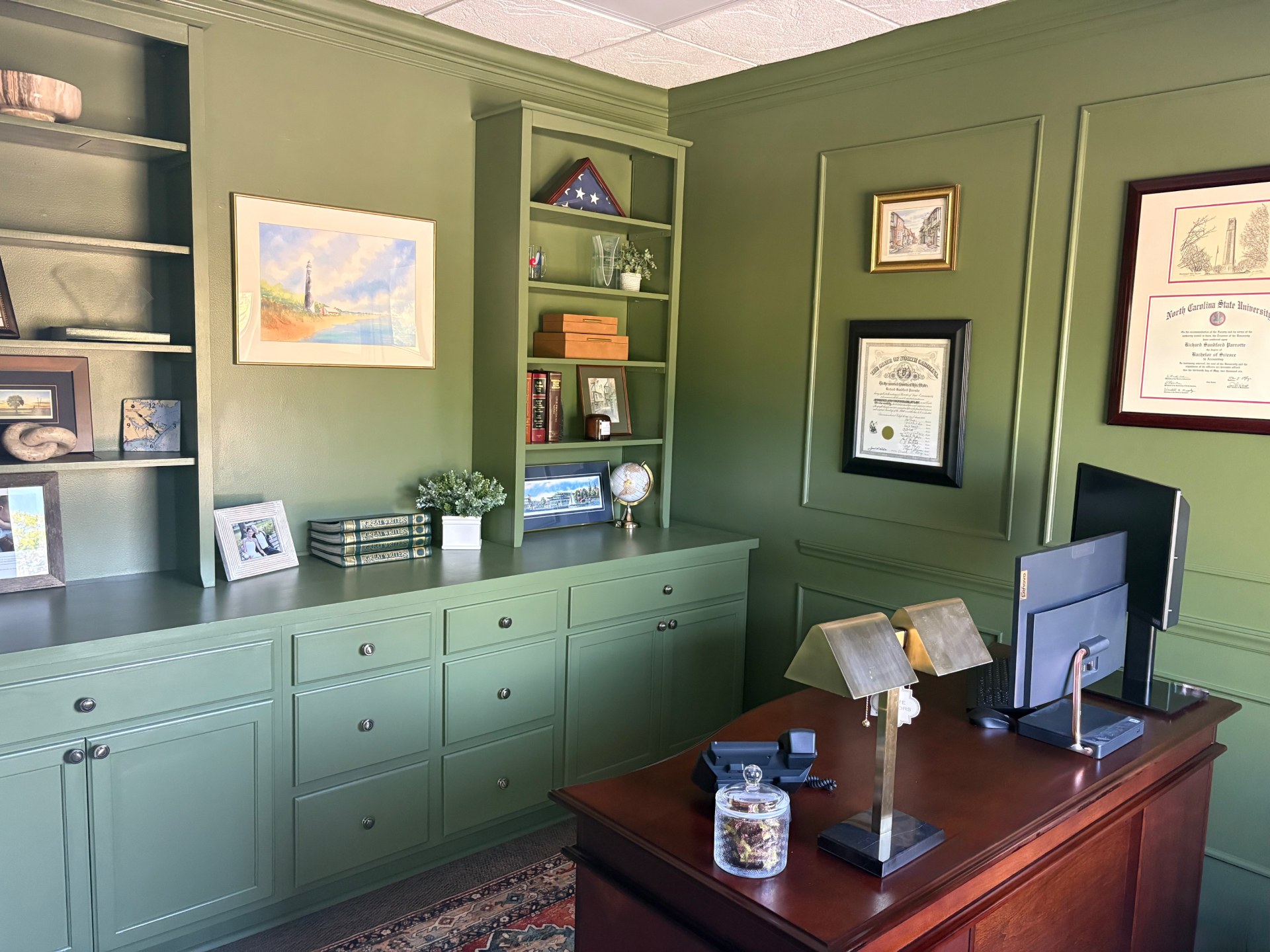Home office after