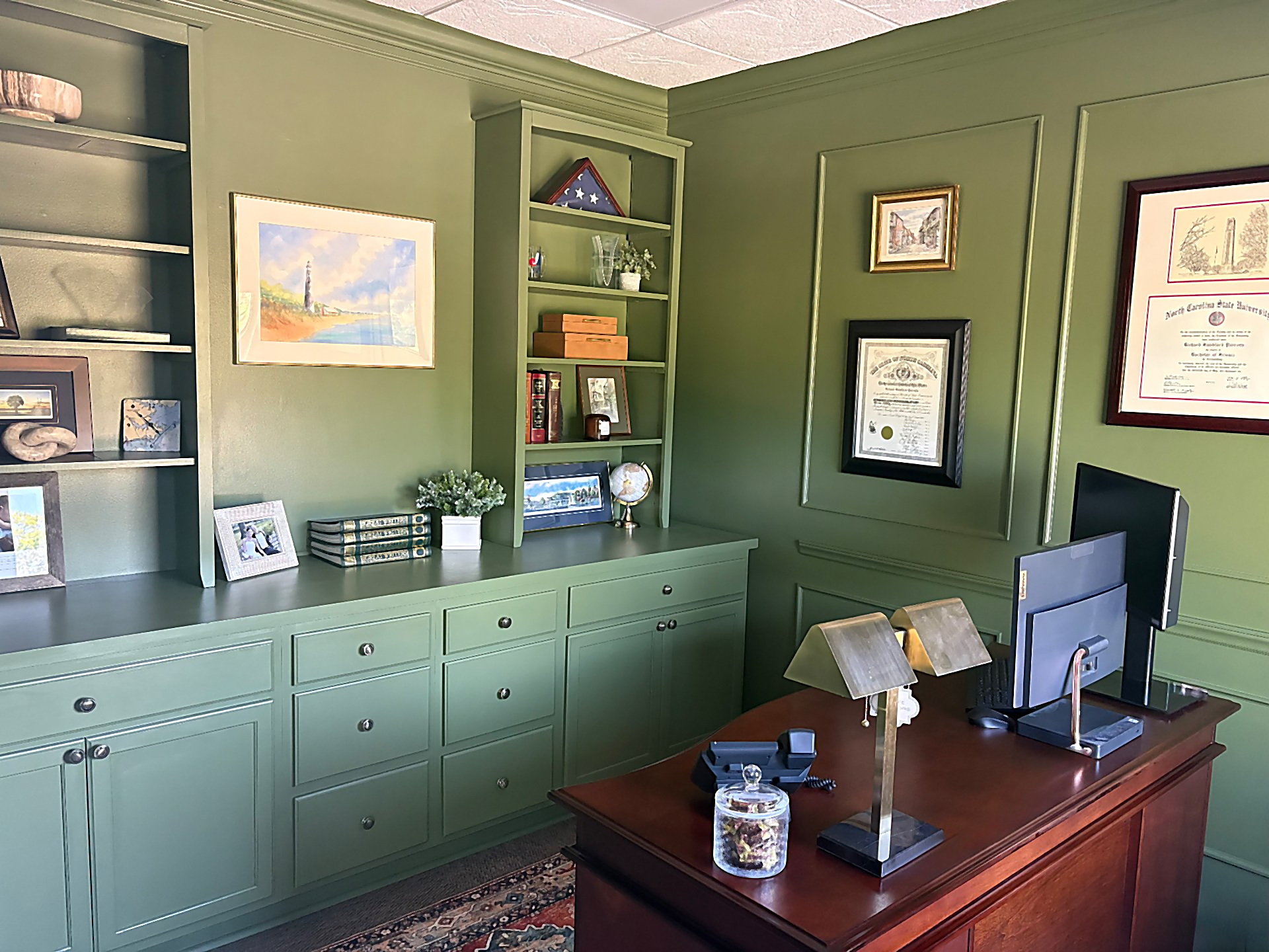 Home office after