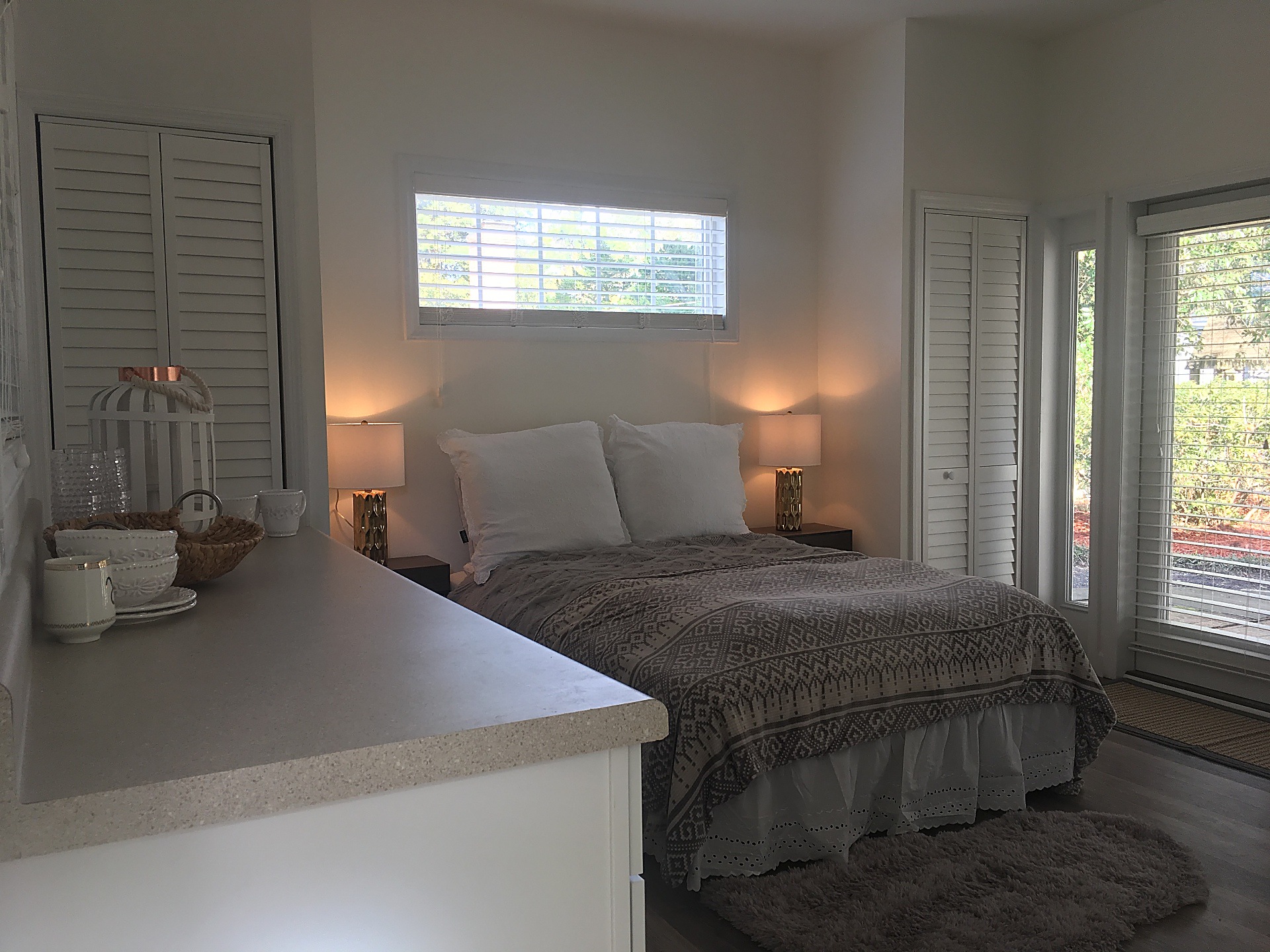 Garage turned guest suite after